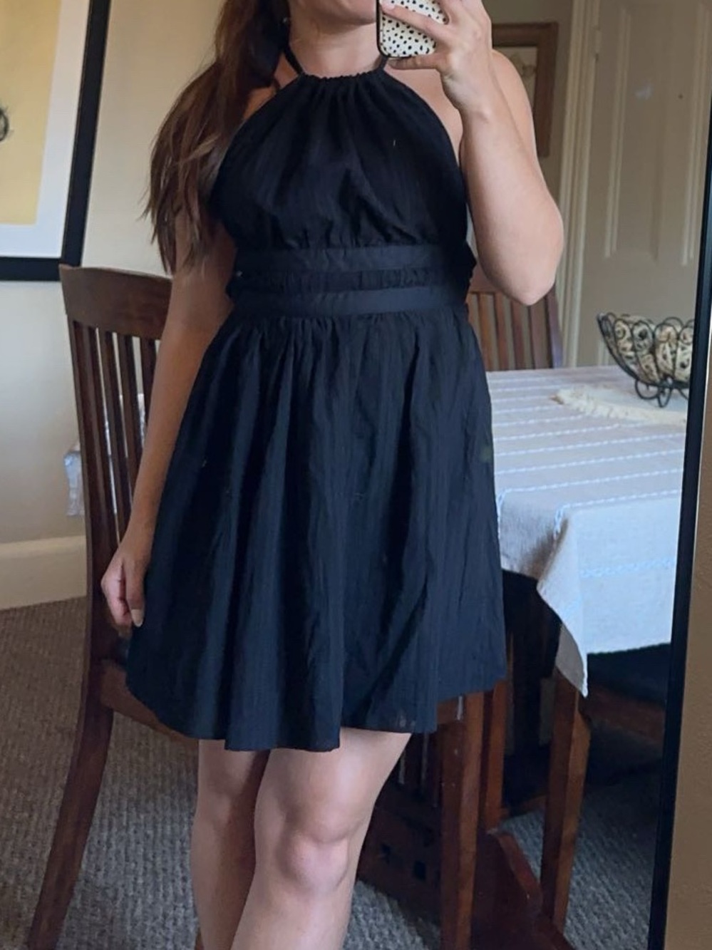 Women’s Black Halter A-Line Dress